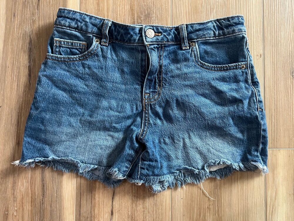 sz 10/12 Girls Blue Boyfriend Style Jean Stretch Shorts by Cat & Jack